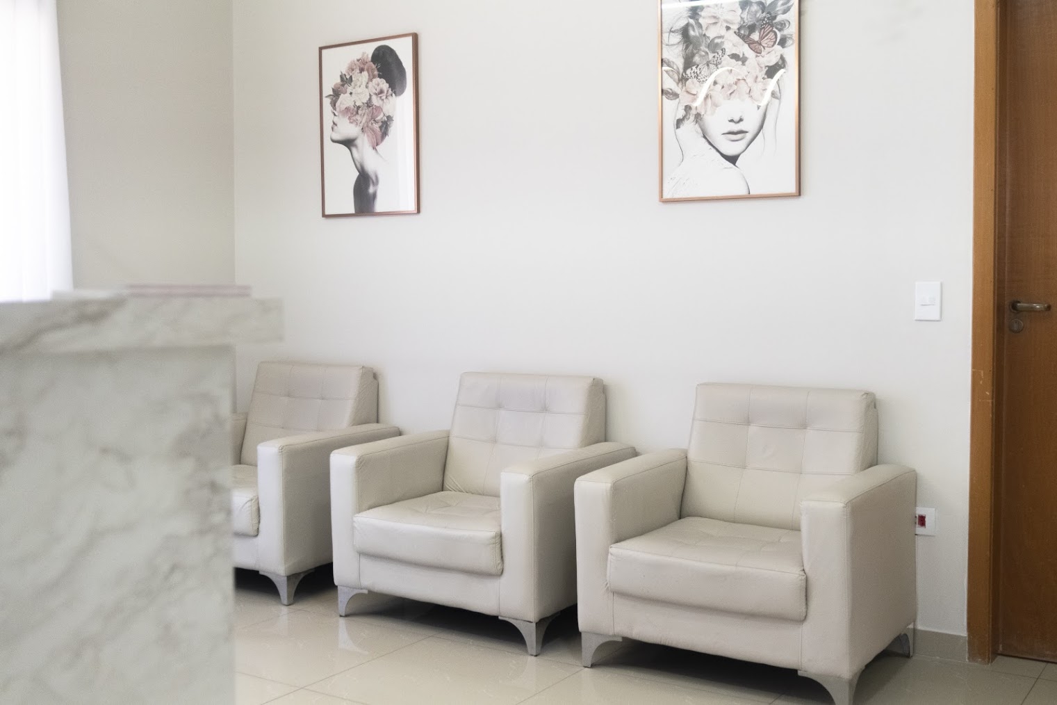 Sala de espera do Instituto Glow